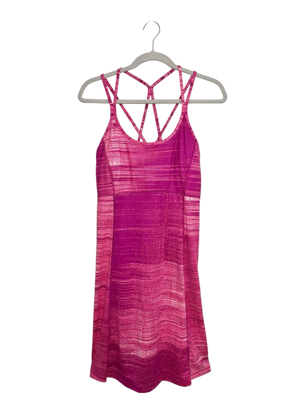 The North Face Fuchsia Pink Strappy Athletic FlashDry Empower Dress Shelf Bra L